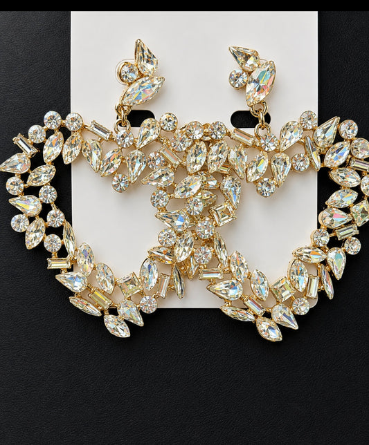 Gold Plated Heart Post Earrings